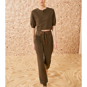 Ulla Johnson 'Calla' Brown Cotton Pant Size P